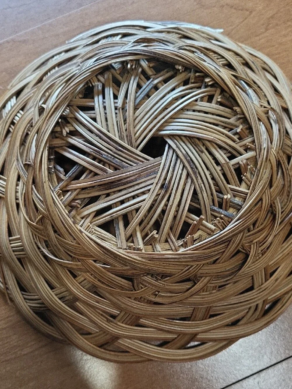 Handwoven Brown Wicker Decorative Bowl - Home Accents